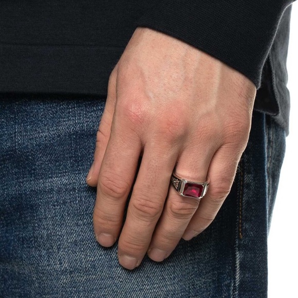 Midnight Ruby Ring by Maple Co - Picture 2 of 3